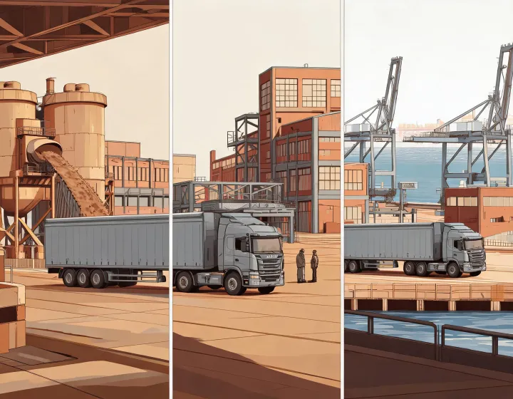 Bulk semi-trailer sourcing intake illustration